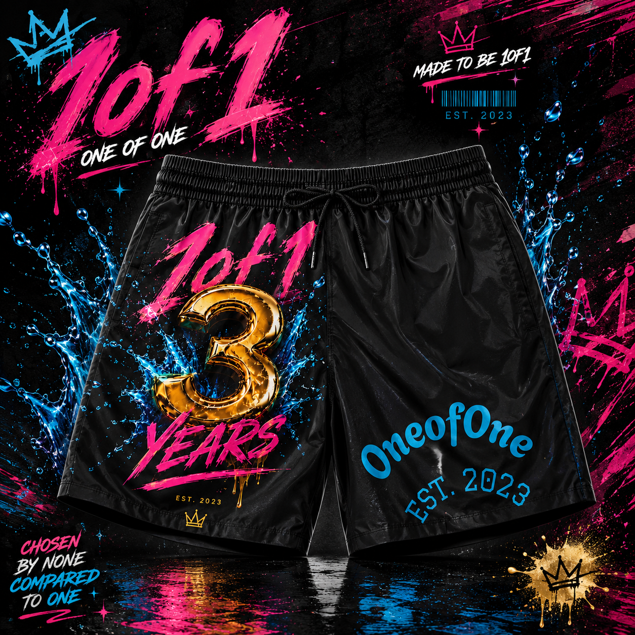 1of1 3 Year anniversary trunks