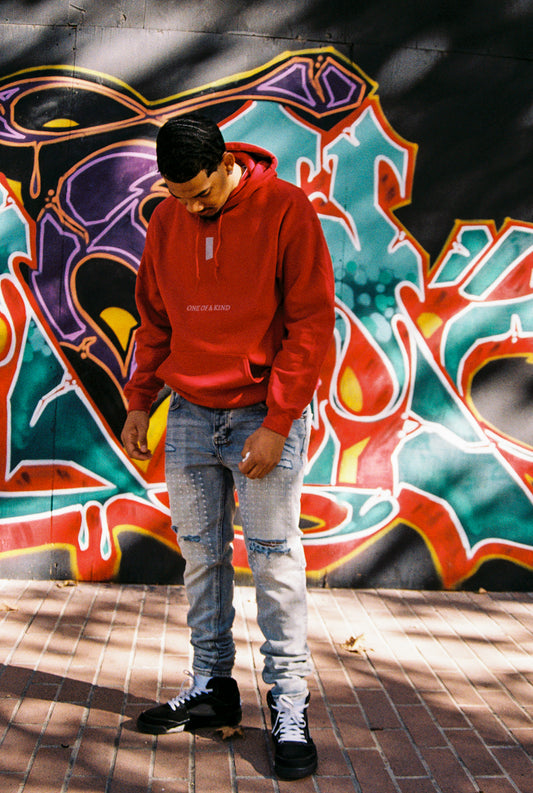 Red Motion Over Emotion Hoodie