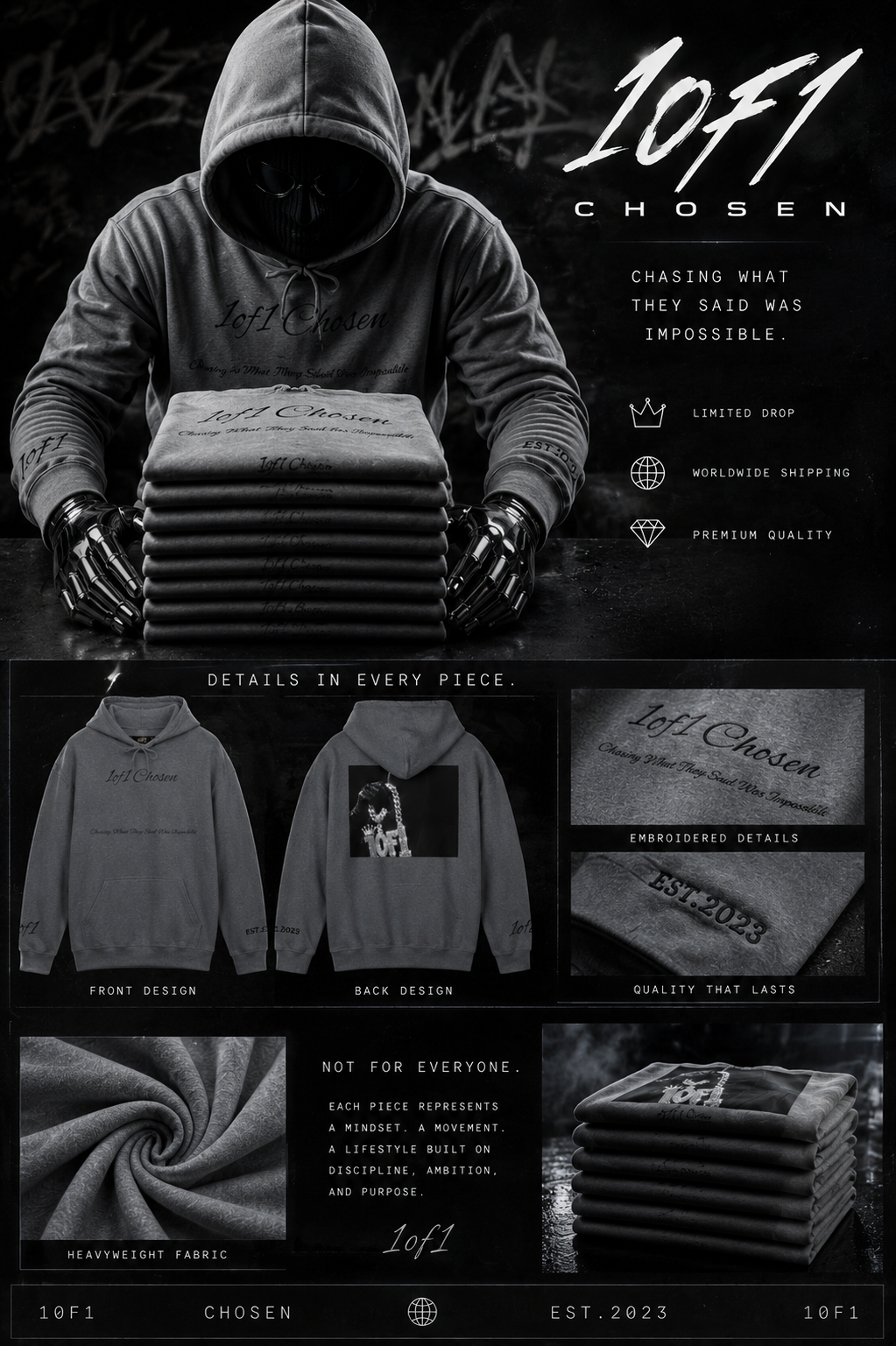 Grey The Silent Motion Hoodie